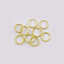 Iron Open Jump Rings, Nickel Free, Golden, 21 Gauge, 5x0.7mm, Inner Diameter: 3.6mm, about 1125pcs/50g(X-NFJRG5mm)