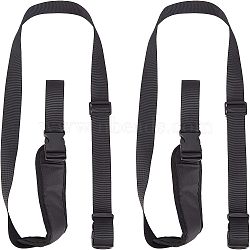 SUPERFINDINGS Nylon Skateboard Shoulder Straps, with Plastic Hasp, Black, 103~173x4x0.1cm(FIND-FH0002-15)