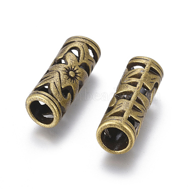 Tibetan Style Hollow Tube Beads(MLF10482Y-NF)-2