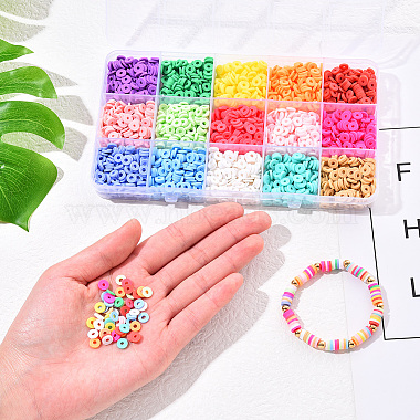 2250Pcs 15 Colors Eco-Friendly Handmade Polymer Clay Beads(CLAY-YW0001-26A)-7