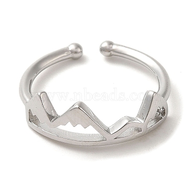 Brass Open Cuff Rings for Woman(RJEW-M161-02P)-2