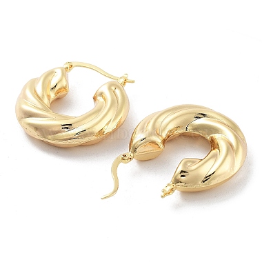 Brass Hoop Earrings(EJEW-H301-01G-03)-2