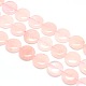 Natural Flat Round Rose Quartz Beads Strands(G-L246-07)-1