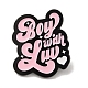 Anstecknadel aus Emaille mit dem Wort „Boy with Luv“(JEWB-B014-04F)-1