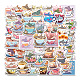 50Pcs Cup with Shark PVC Waterproof Self-Adhesive Stickers(PW-WG92080-01)-1