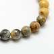 Rondes folles naturelles perles en agate brins(G-P058B-01)-2