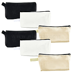 6Pcs 3 Colors Cotton with Alloy Pen Bag, Rectangle, Mixed Color, 154x250x4mm, 2pcs/color(AJEW-CN0004-21)