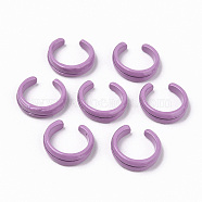 Spray Painted Alloy Cuff Rings, Open Rings, Cadmium Free & Lead Free, Plum, Inner Diameter: 9mm(RJEW-T011-01-RS)