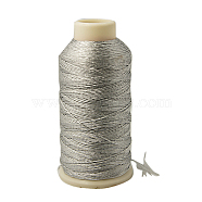 Metallic Thread, Embroidery Thread, 9-Ply, Silver, 0.8mm, about 328.08 yards(300m)/roll(MCOR-G001-0.8mm-13)