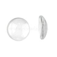 Transparent Glass Cabochons, Half Round/Dome, Clear, 11.5~12x4mm(X-GGLA-R026-12mm)
