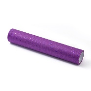 Glitter Sequin Deco Mesh Ribbons, Tulle Fabric, Tulle Roll Spool Fabric For Skirt Making, Purple, 11 inch(28cm), about 5yards/roll(4.572m/roll)(OCOR-I005-E03)