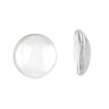 Transparent Glass Cabochons, Half Round/Dome, Clear, 11.5~12x4mm