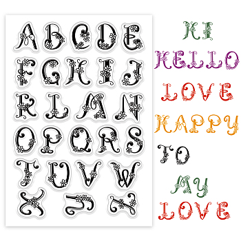 Custom Summer Theme PVC Plastic Clear Stamps, for DIY Scrapbooking, Photo Album Decorative, Cards Making, Letter, 160x110mm