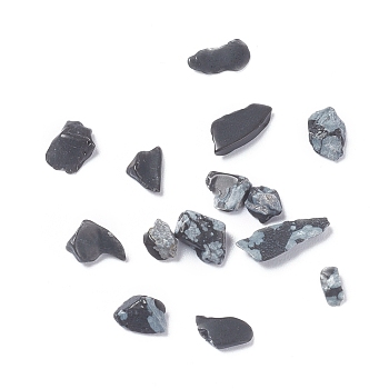 Natural Snowflake Obsidian Chips, 3~11x1~7mm