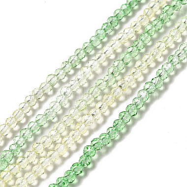 透明なグラデーションカラーのガラスビーズ連売り(GLAA-H021-01B-13)-2