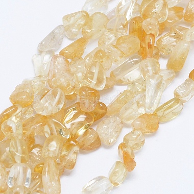 8mm Yellow Nuggets Citrine Beads