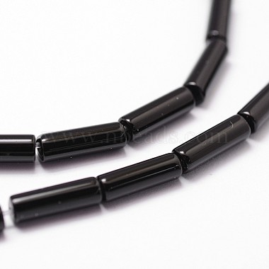 Natural Black Onyx Beads Strands(X-G-P161-38-13x4mm)-3