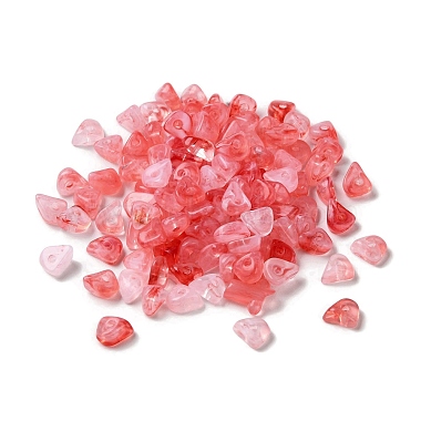 Red Chip Acrylic Beads