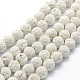 Brins de perles rondes en pierre de lave naturelle(X-G-E508-04-10mm)-1