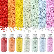 23338Pcs 7 Style Round Glass Seed Beads, Opaque Colours Seed, Small Craft Beads for DIY Jewelry Making, Mixed Color, 2~3x1.5~2mm, Hole: 0.8~1mm, about 3334Pcs/style(SEED-YW0002-25)