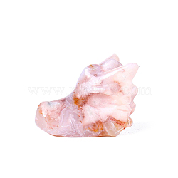 Natural Cherry Blossom Agate Display Decorations, for Home Office Desk, 38x50mm(G-PW0004-42C)