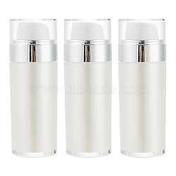 Acrylic Portable Refillable Airless Pump Bottles, Vacuum Press Container, Travel Lotion Bottle, WhiteSmoke, 11.8x4.2cm, Capacity: 50ml(1.69fl. oz)(AJEW-WH0504-73)