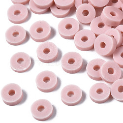 Handmade Polymer Clay Beads, Disc/Flat Round, Heishi Beads, Thistle, 4x1mm, Hole: 1mm, about 55000pcs/1000g(CLAY-R067-4.0mm-B26)