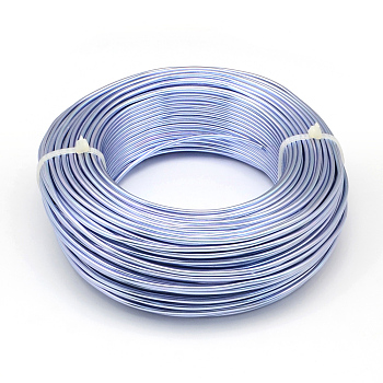 Round Anodized Aluminum Wire, Bendable Metal Craft Wire, for DIY Jewelry Craft Making, Light Sky Blue, 6 Gauge, 4mm, 16m/500g(52.4 Feet/500g)