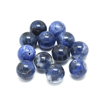 Natural Sodalite Beads, Round, 14mm, Hole: 1.2mm