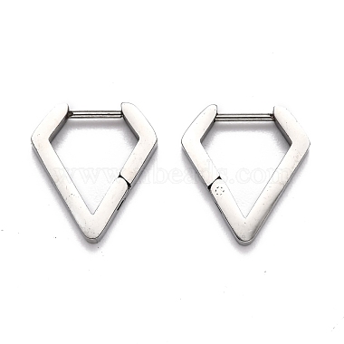 304 Stainless Steel Huggie Hoop Earrings(STAS-H156-17B-P)-2