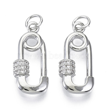 Real Platinum Plated Clear Others Brass+Cubic Zirconia Pendants