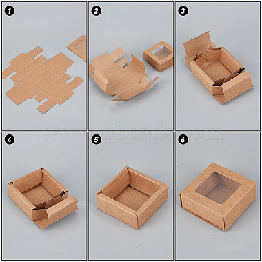 BENECREAT Kraft Paper Drawer Box(CON-BC0001-38)-4