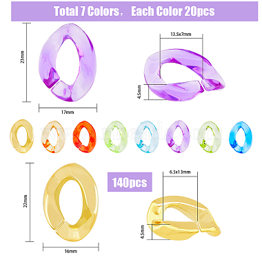Acrylic & CCB Plastic Linking Rings(OACR-FH0001-042)-2