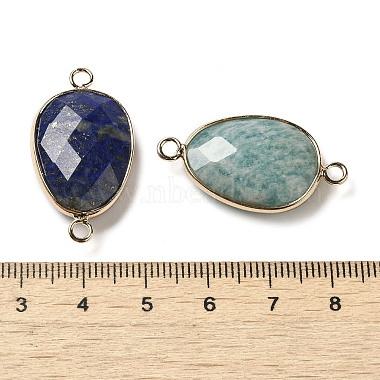 Natural Mixed Gemstone Faceted Connector Charms(G-K354-02KCG)-3