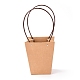Trapezoid Kraft Paper Gift Bags with Plastic Haddles(CARB-P007-A04-A)-1