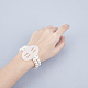 Plastic Imitation Pearl Stretch Bracelets(FIND-NB0001-22)-3