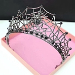 Alloy Hair Bands, Crown, Hair Accessories for Women Girls, Gunmetal, 150x70mm(PW-WG14A62-03)