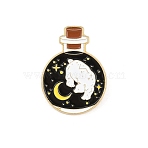 Cosmic Enamel Pins, Alloy Lapel Pin Backs for Backpack Clothes, Golden, Bear, 31x23mm(JEWB-L027-07G-02)