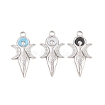 304 Stainless Steel Enamel Pendants, Triple Moon Goddess Charm, Stainless Steel Color, Mixed Color, 31x16x2.5mm, Hole: 2.8mm(STAS-K293-35P)