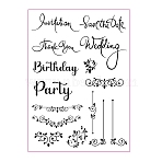 Clear TPR Stamps, for DIY Scrapbooking, Photo Album Decorative, Cards Making, Word, 210x150mm(PW-WG41C80-01)