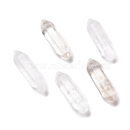 Natural Quartz Crystal Grade A Beads, Healing Stones, Reiki Energy Balancing Meditation Therapy Wand, No Hole, Faceted, Double Terminated Point, 22~23x6x6mm(G-K330-62)