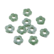 Resin Bead Frames, for Earrings Jewelry Accessories, Flower, Cadet Blue, 14x14.5x3.5mm, Hole: 1.6mm(RESI-WH0076-85I)