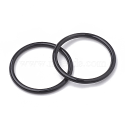 Opaque Acrylic Linking Rings, Black, 45x3.5mm, inner diameter:38mm(X-SACR-N004-11-A)