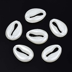 Acrylic Imitation Pearl Beads, Spiral Shell Shape, Creamy White, 18x13x4.5mm, about 750pcs/500g(OACR-N134-004)
