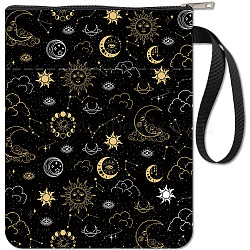 Cloth Book Cover, Notebook Wraps, Rectangle, Moon, 280x220mm(OFST-WH0010-023)