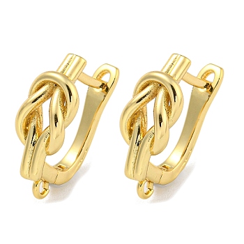 Rack Plating Brass Hoop Earring Findings, Cadmium Free & Lead Free, Long-Lasting Plated, Real 18K Gold Plated, 17.5x6.5mm, Hole: 1.2mm, Pin: 11x1mm