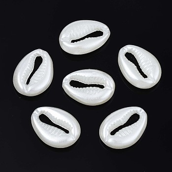 Acrylic Imitation Pearl Beads, Spiral Shell Shape, Creamy White, 18x13x4.5mm, about 750pcs/500g