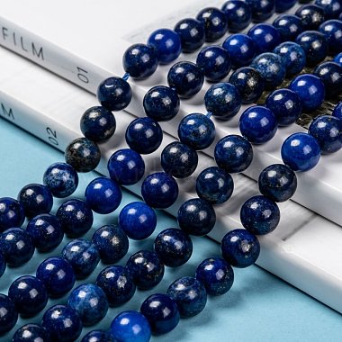 Natural Lapis Lazuli Beads Strands(G-G087-8mm)-6
