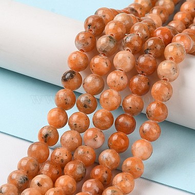 Natural Orange Calcite Beads Strands(G-E576-74C)-2