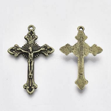 Alloy Crucifix Cross Pendants(EA7407Y-AB)-2